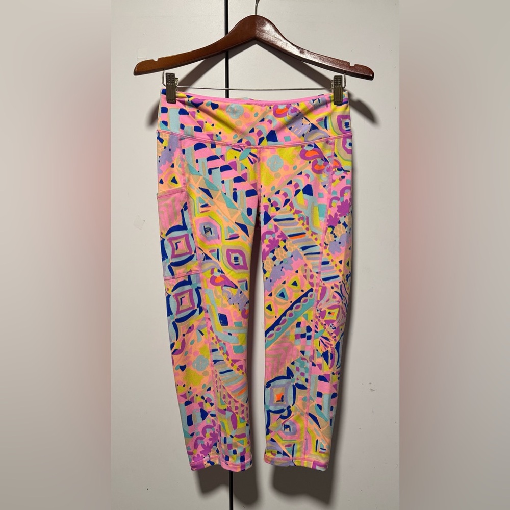 Lilly Pulitzer Luxletic Weekender Cropped MuPlantain Party leggings